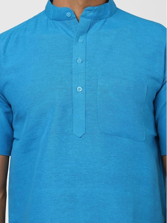 DESHBANDHU DBK - Blue Cotton Mens Regular Kurta ( Pack of 1 ) - None