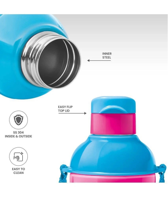 Milton STEEL BARBIE 400 Blue Water Bottle 390 ml (Set of 1) - Blue