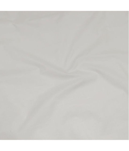 MEHZEEL FAB - Unstitched White Cotton Blend Dress Material ( Pack of 1 ) - White