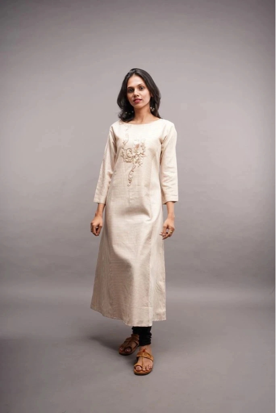 Tisser  Cotton  Silk Kurti With Hand Embroidery