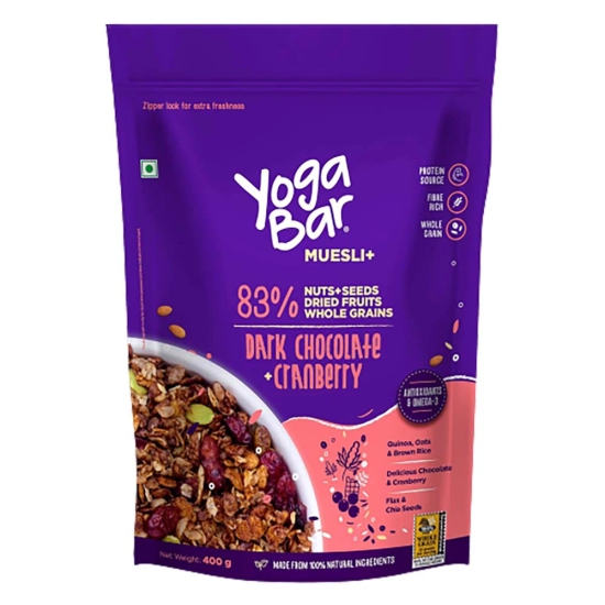 Yogabar Muesli Dark Chocolate + Carnberrry, 1 Pc