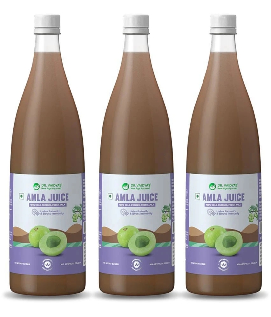 Dr. Vaidyas Amla Juice | No Artificial Colours | Sugar Free| 100% Ayurvedic |- 950ml (Pack Of 3)