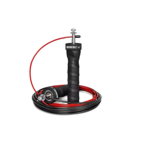 Invincible Weighted Jump Rope-Black/Red