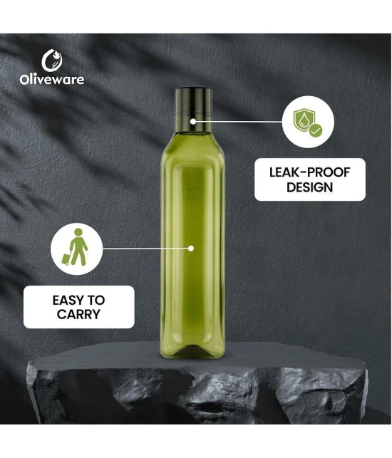 Oliveware Green Water Bottle 1000 mL ( Set of 6 ) - Green