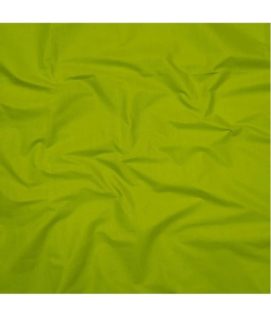 Gazal Fashions - Unstitched Lime Green Cotton Blend Dress Material ( Pack of 1 ) - Lime Green