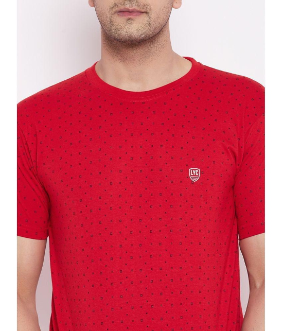 Lycos - Red Cotton Regular Fit Men's T-Shirt ( Pack of 1 ) - None