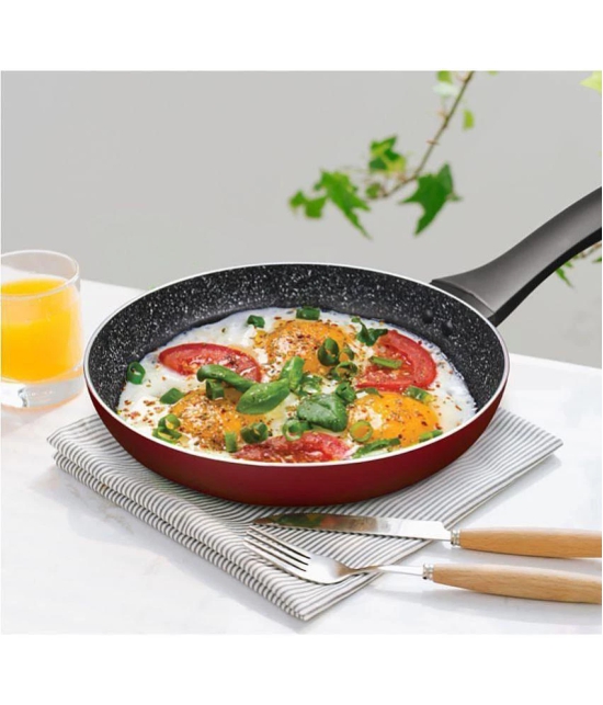 Milton Pro Cook Granito Induction Fry Pan, 20 cm, Burgundy