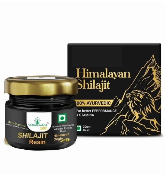 YOGAGURU MANTR Shilajit Resin|Rich in Fulvic Acid|For Strength, Power & Stamina 20GM