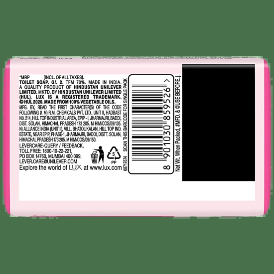 Lux Soft Touch Silk Essence & Rose Water Soap, 51 G Pouch