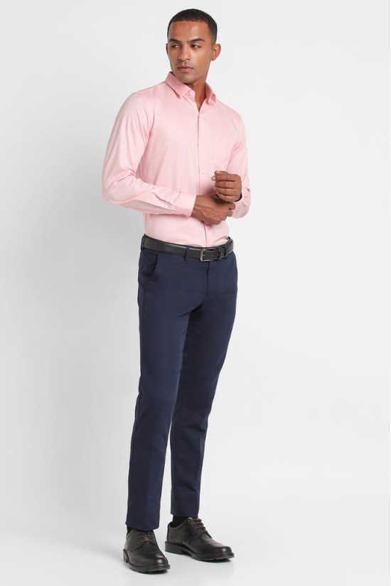 Men Pink Slim Fit Formal Full Sleeves Formal Shirt