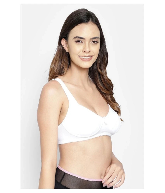 Clovia Cotton Everyday Bra - White Single - 36C