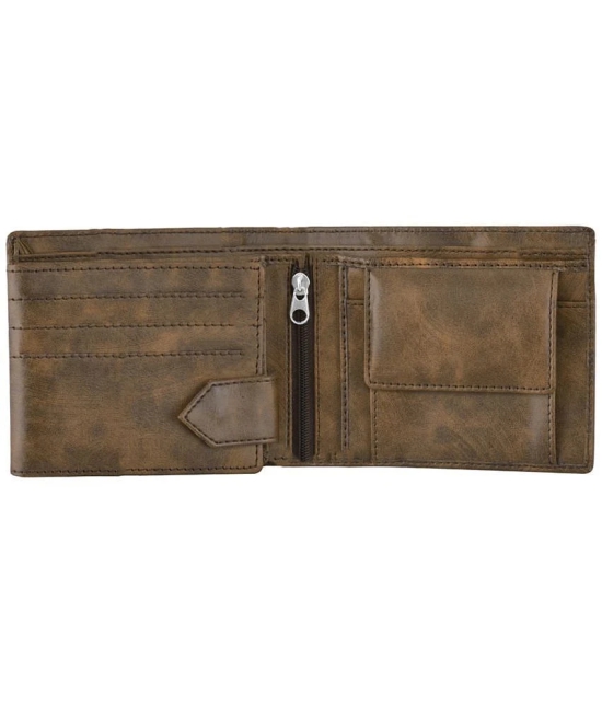 GEEO Brown Faux Leather Mens Regular Wallet ( Pack of 1 ) - Brown