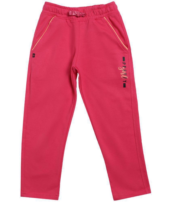 GIRLS TRACK PANT   SOLID FUCHSIA - None