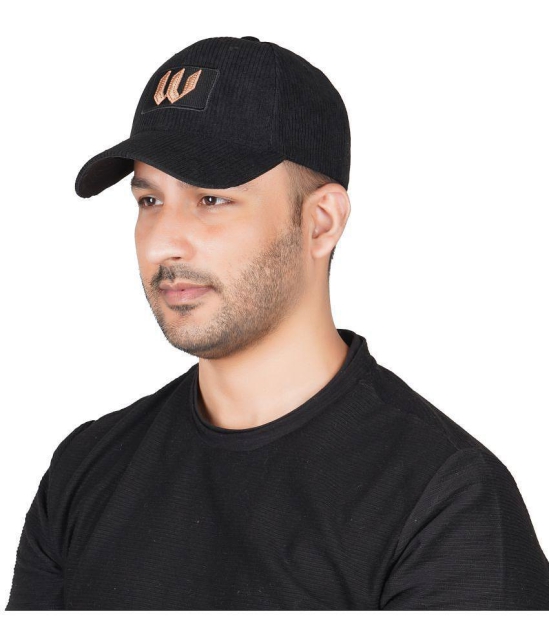 PENYAN Black Cotton Blend Mens Cap ( Pack of 1 ) - Black