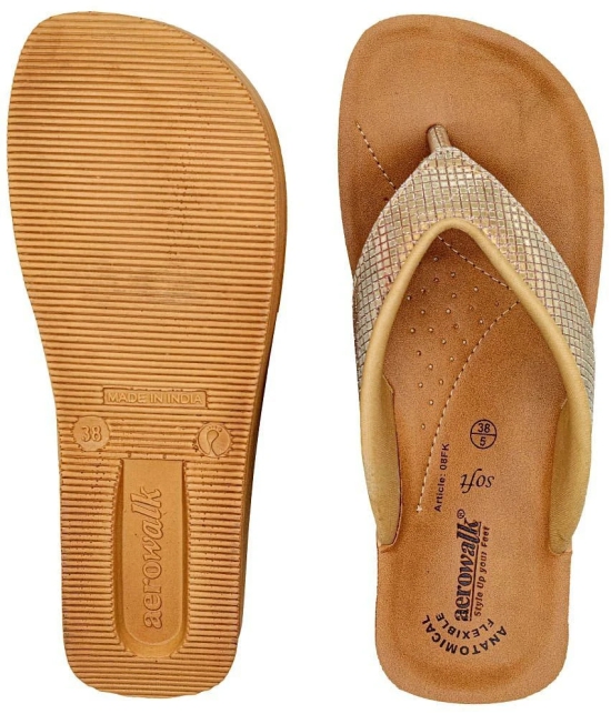 Aerowalk Beige Womens Slipper - None