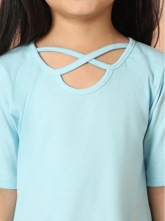 MINI & MING Solid Round Neck Cotton Top