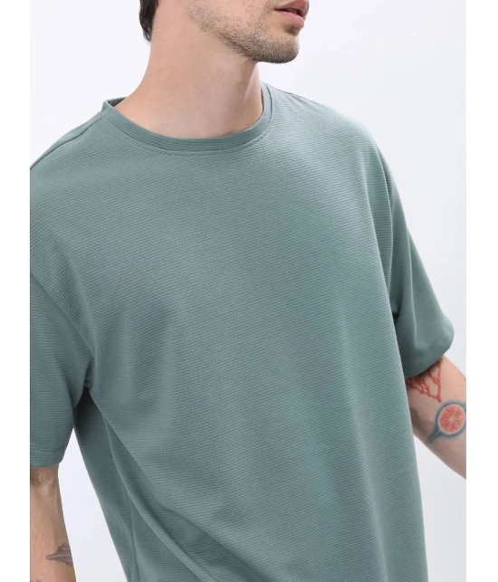 Ketch Polyester Oversized Fit Solid Half Sleeves Mens T-Shirt - Green ( Pack of 1 ) - None