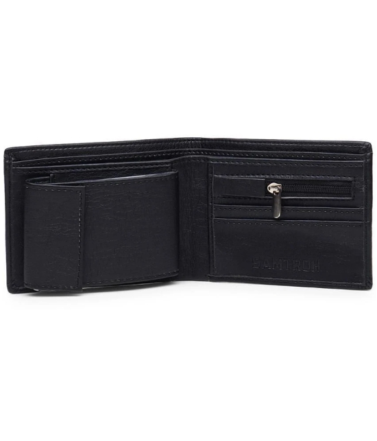 samtroh - Black PU Mens Regular Wallet ( Pack of 1 ) - Black