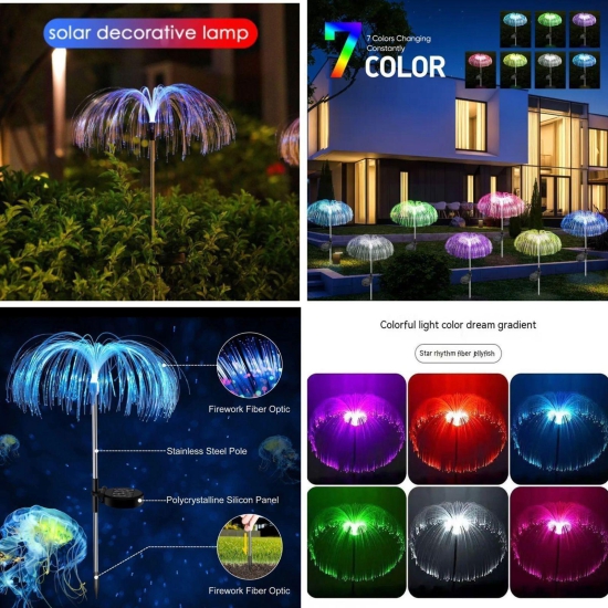 Changing Solar Waterproof Flower Lights (Multi Packs)-Pack of 1