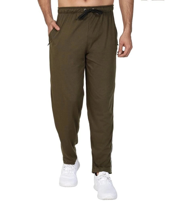 Uzarus Green Cotton Printed Trackpants - L