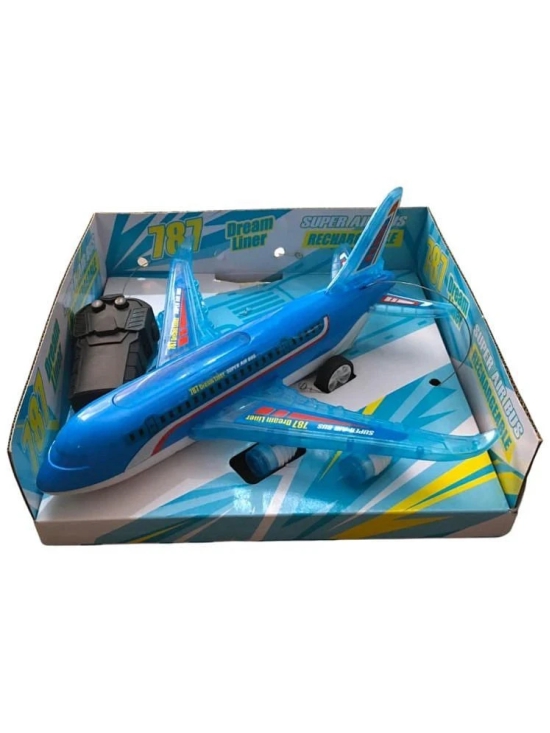 THRIFTKART  -  A386 Rc Air Bus Rechargeable Battery Operated with Full Body Lights and Sound Universal Wheel Plane Toy for Boys & Girls Age 2 3 4 5 6 7 8 Multicolour Musical Toy Plane Does n