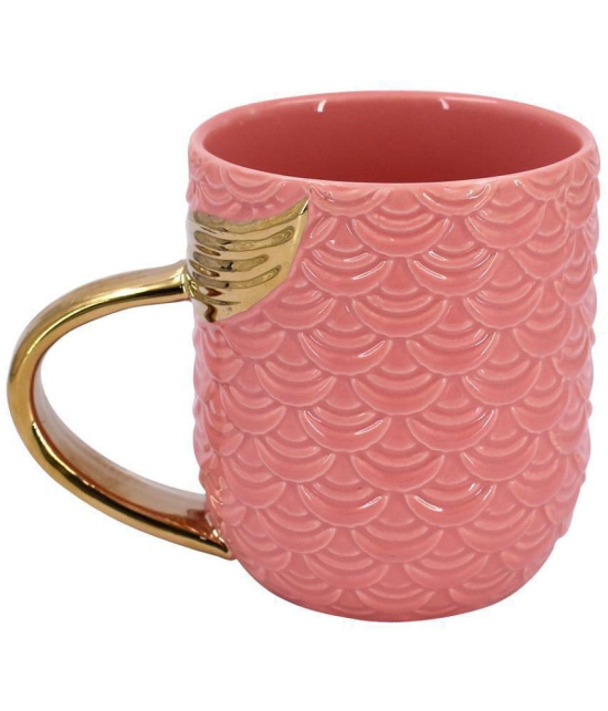 Kookee - Peach Ceramic Coffee Mug ( Pack of 1 ) - Peach