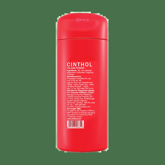 Cinthol Original Talc - Antiperspirant, Germ Protection, Lasting Fragrance, 300 G