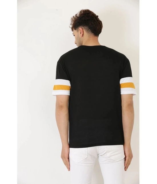 Leotude - Black Cotton Blend Regular Fit Mens T-Shirt ( Pack of 1 ) - None