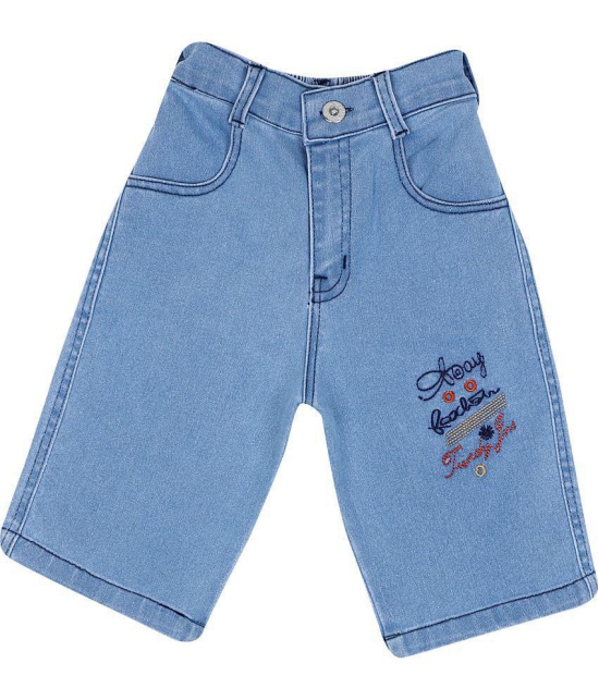 Cremlin Clothing - Light Blue Cotton Blend Boys Bermudas ( Pack of 1 ) - None