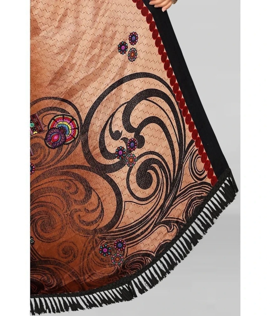 LEELAVATI - Brown Crepe Saree With Blouse Piece ( Pack of 1 ) - Brown