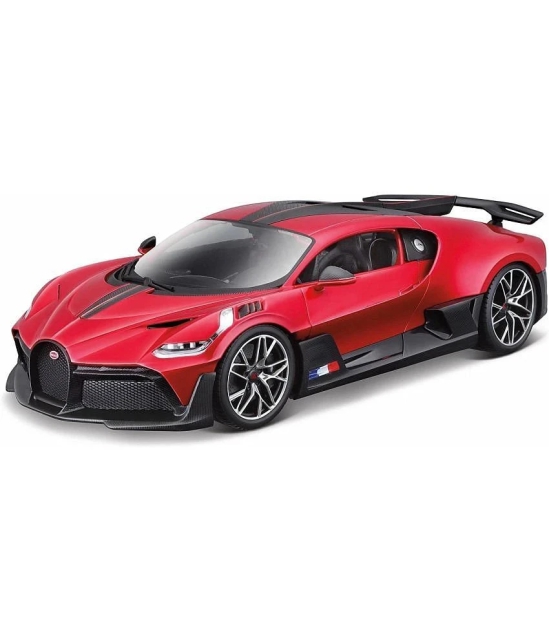 sevriza 1:32 Scale Model Alloy Metal Bugatti Divo Sports Car Model with Light and Sound Open Doors Pull Toy, Multi - Multi-Color