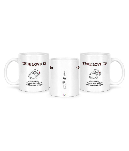 Idream Quote Printed Ceramic Coffee Mug 1 Pcs 330 mL - White