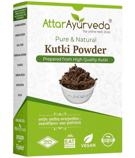 Attar Ayurveda Kutki Herb Powder 100 gm - For Liver support, Detox, Blood sugar management