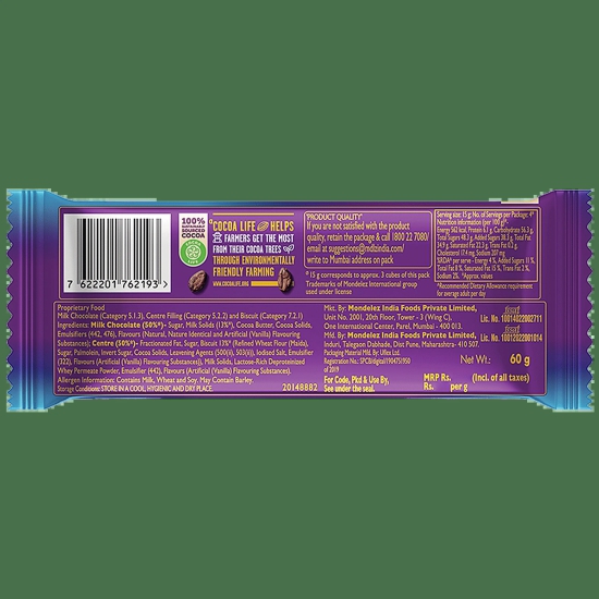 Cadbury Dairy Milk Silk Oreo Chocolate Bar, 60 G