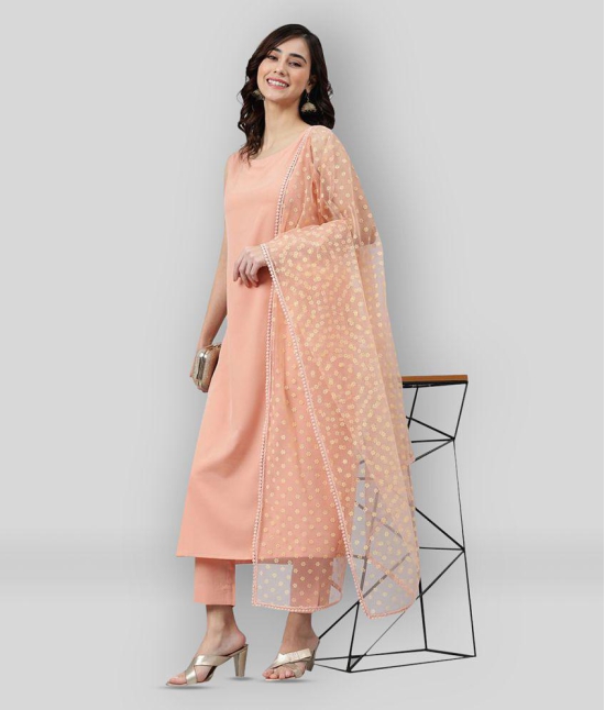 Janasya - Pink Straight Crepe Womens Stitched Salwar Suit ( Pack of 1 ) - None