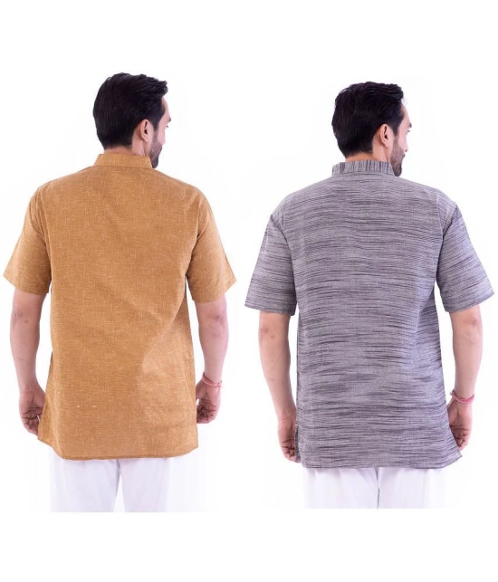 DESHBANDHU DBK - Multi Cotton Mens Regular Kurta ( Pack of 2 ) - None