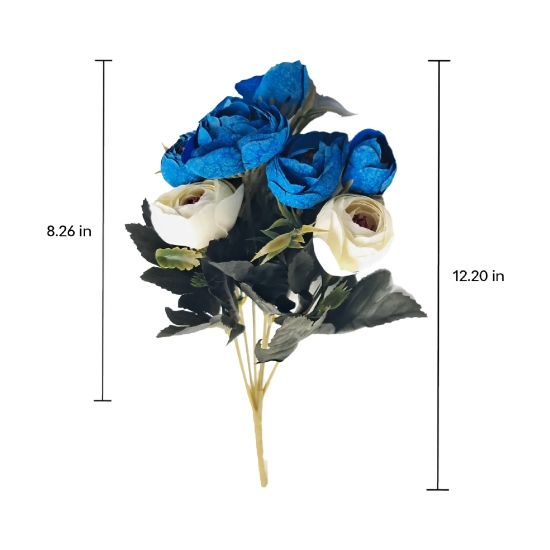 Twin Colour Peony Artificial Flowers Purple and White