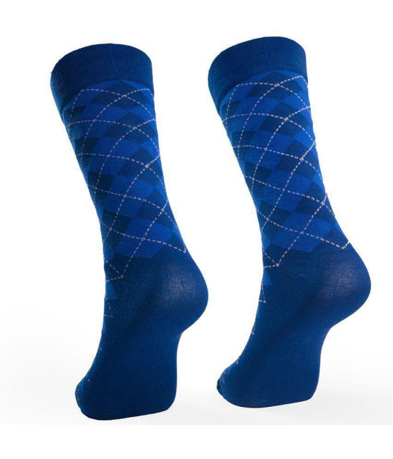 Man Arden - Navy Blue Cotton Men's Mid Length Socks ( Pack of 1 ) - Navy Blue