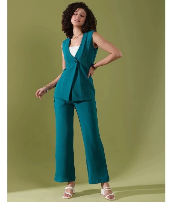 Selvia Teal Dyed Pant Top Set - None