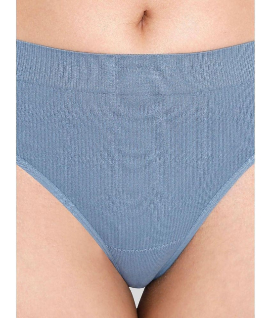 ILRASO - Blue Poly Cotton Solid Women's Thongs ( Pack of 1 ) - None