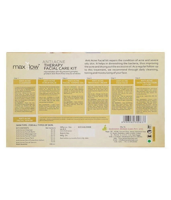 MaxGlow ANTI ACNE THERAPY FACIAL CARE KIT Facial Kit 330 gm Pack of 7