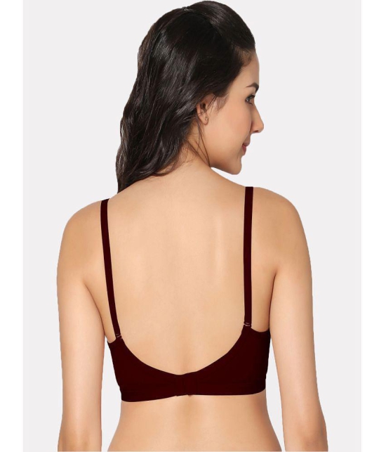 IN CARE LINGERIE - Maroon Cotton Non Padded Womens T-Shirt Bra ( Pack of 1 ) - None