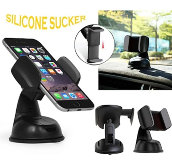 Universal Silicone Sucker Long Neck Car Mobile Phone Holder Mount Stand Ultimate Reusable Suction Cup with 360 Degree Rotation for Car Windshield Dashboard