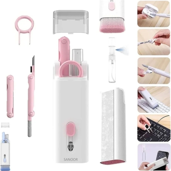 7 IN 1 KEYBOARD CLEANING BRUSH WITH GLASS CLEANER SPRAY