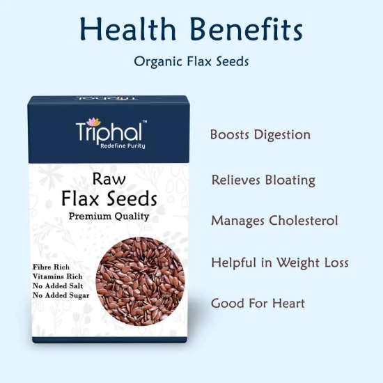 Raw Flax Seeds: Superfood with Fiber, Omega-3 Fatty Acids, and Antioxidants -Triphal