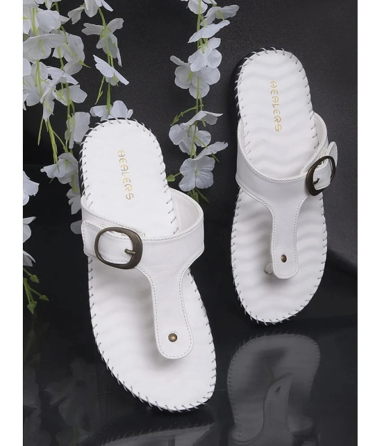 Liberty White Womens Leather Slipper - None