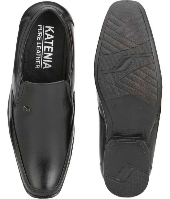 KATENIA Slip On Genuine Leather Black Formal Shoes - None