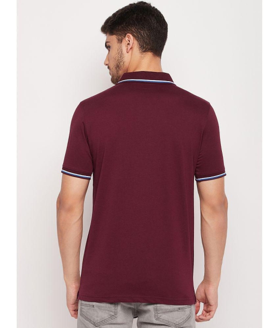 UNIBERRY - Maroon Cotton Blend Regular Fit Men's Polo T Shirt ( Pack of 1 ) - None