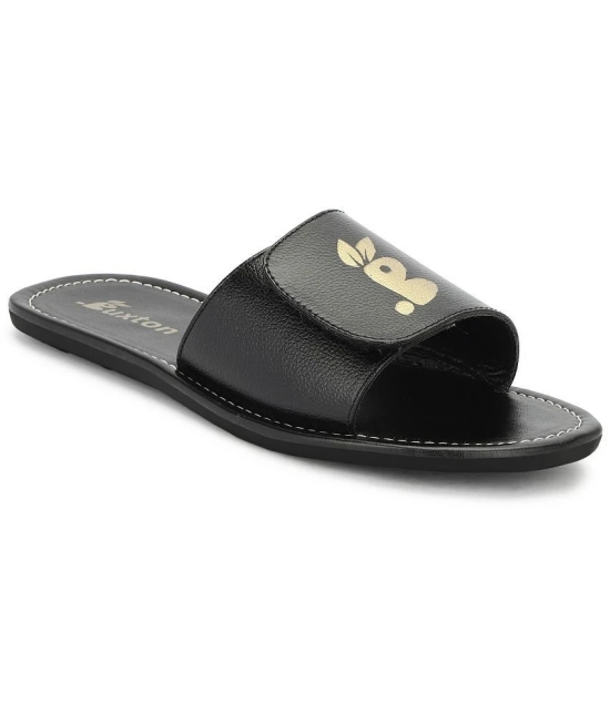 Buxton Black Mens Slide Flip Flop - None