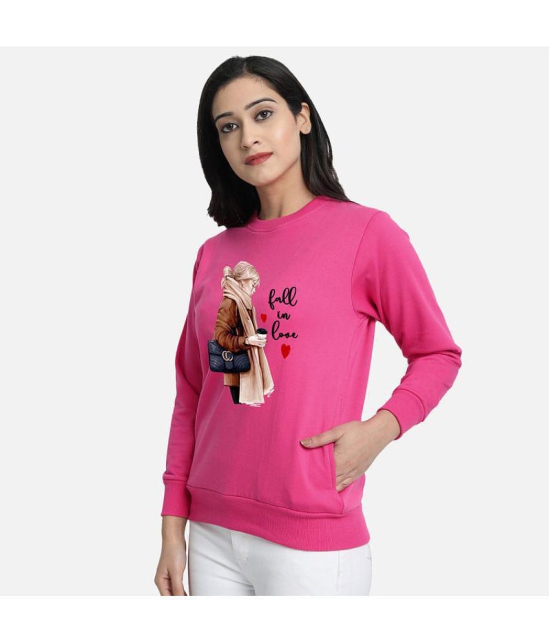 CHOZI Fleece Women''s Non Hooded Sweatshirt ( Pink ) - None